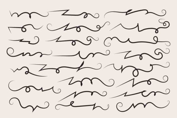 A Designer's Take on Curls Squiggle Elegant Swirl Flourish