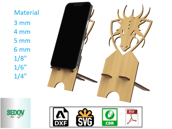 A Designer’s Take on the Laser Cut Dragon Phone Stand