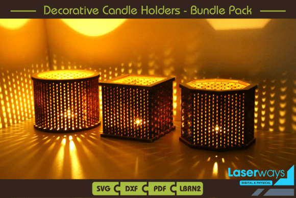 A Laser-Cut Candle Holder Bundle for Modern Editorial Stands