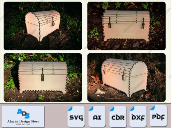 A Rustic Laser-Cut Treasure Chest for Crafters and Digital Sellers