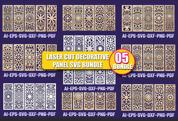 A Versatile Laser Cut Ornamental Panel Bundle for Crafting