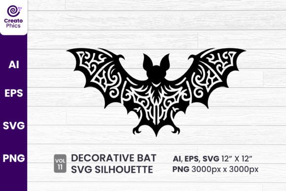 Bat Silhouette SVG: A Sleek Graphics Asset for Crafts & Branding