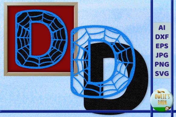 Crafting Local Branding with Spiderweb Monogram Letter D