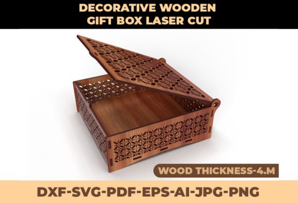 Decorative Laser Cut Wooden Gift Box for Premium Boxes & Laser Cutting