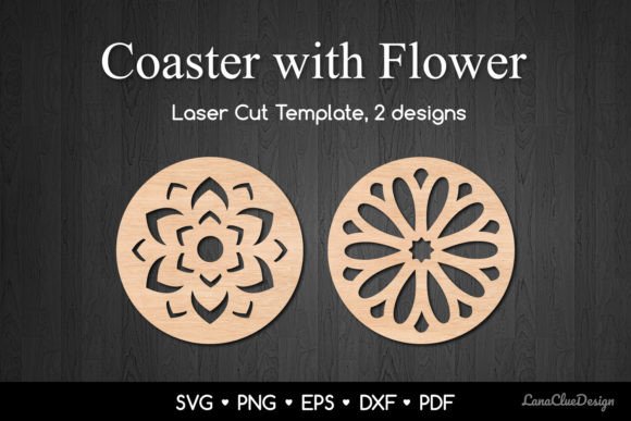Floral Coasters Review for Laser Cutting and Ornaments