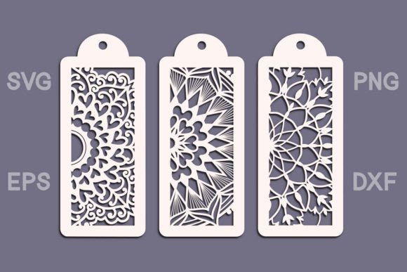 Geometrical Mandala Bookmarks for Laser Cut Home Decor