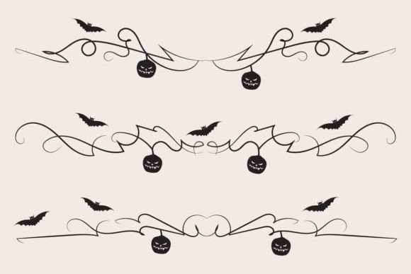 Halloween Flourish Dividers: A Graphic Design Asset for Seasonal Branding
