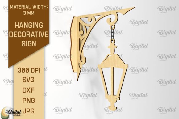 Hanging Decorative Sign SVG Laser Cut for Publisher Signs