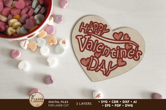 Happy Valentines Day, Decorative Template