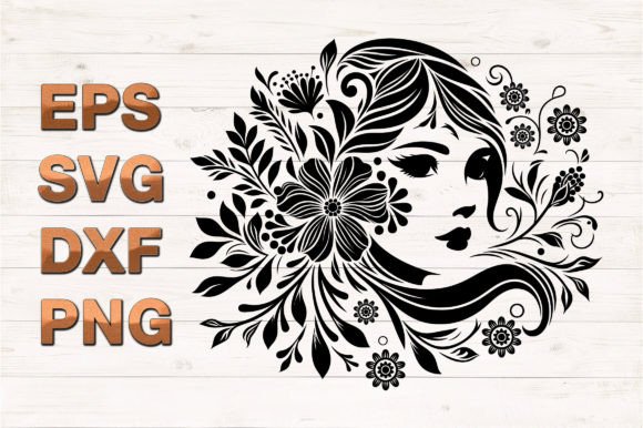 How a Girl Face with Flower Design Element SVG Elevates Graphic Templates