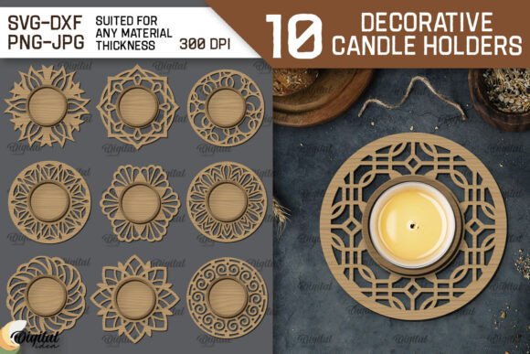 Laser Cut Stands: A Candle Holder Bundle for Brand Design