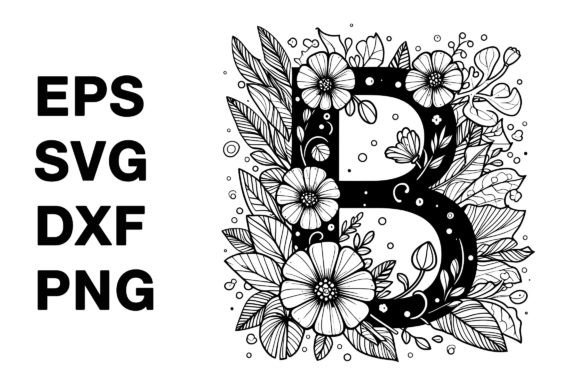 Letter B with Flower Decorative Border: A Graphics Freebie Review