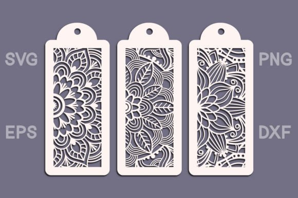 Mandala Bookmark SVG Templates for Laser Cut Home Decor
