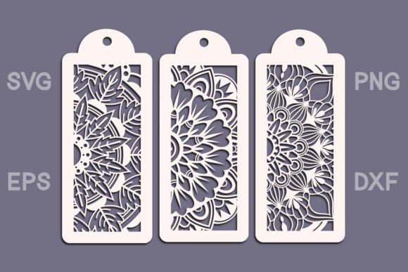 Mandala Bookmark Templates: Laser Cutting Assets for Home Decor