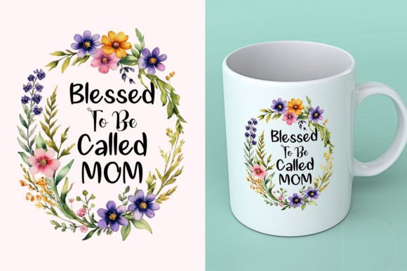 Mother's Day Mug Graphics for Print Templates