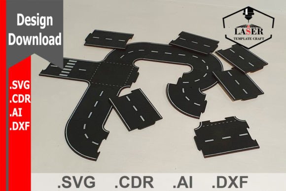 Puzzle Road for Car Models: A Laser-Cutting Template for Creative Publishers