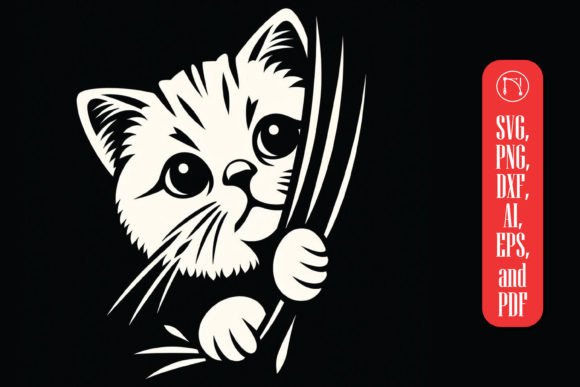 Reviewing the PEEKING CAT SVG Cut File for Your Blog & Editorial Graphics