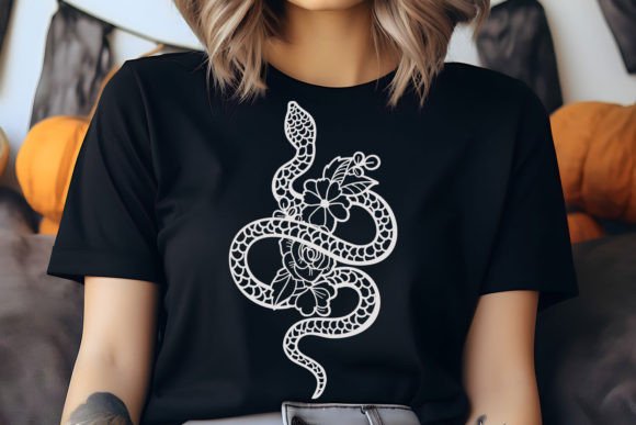 Using Floral Snake SVG Graphics for Crafts & Editorial Mood