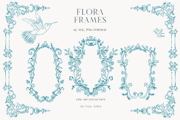 Vintage Frames Floral Wedding Crest: A Graphic Design Asset Review